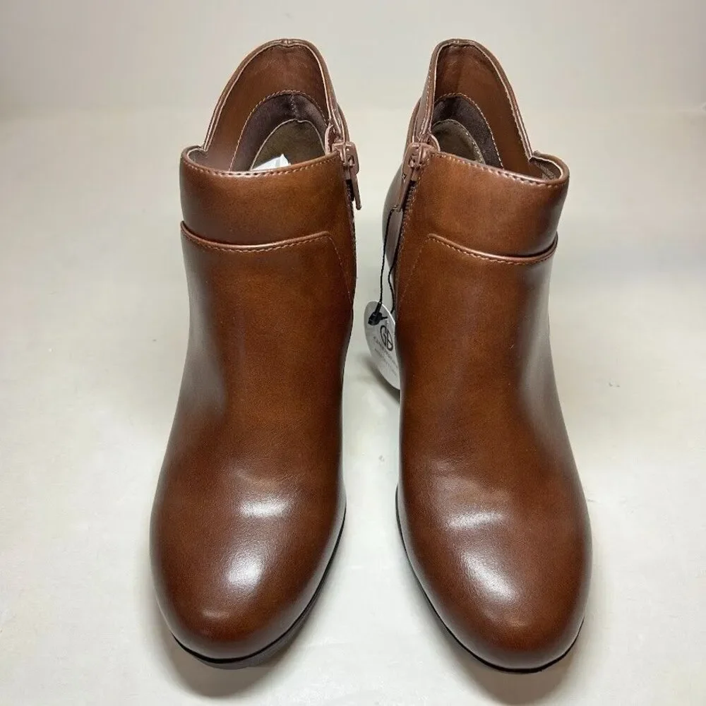 Giani Bernini Womens 8 M Mocha Artemyss Faux Leather High Heel Booties NIB QV1
